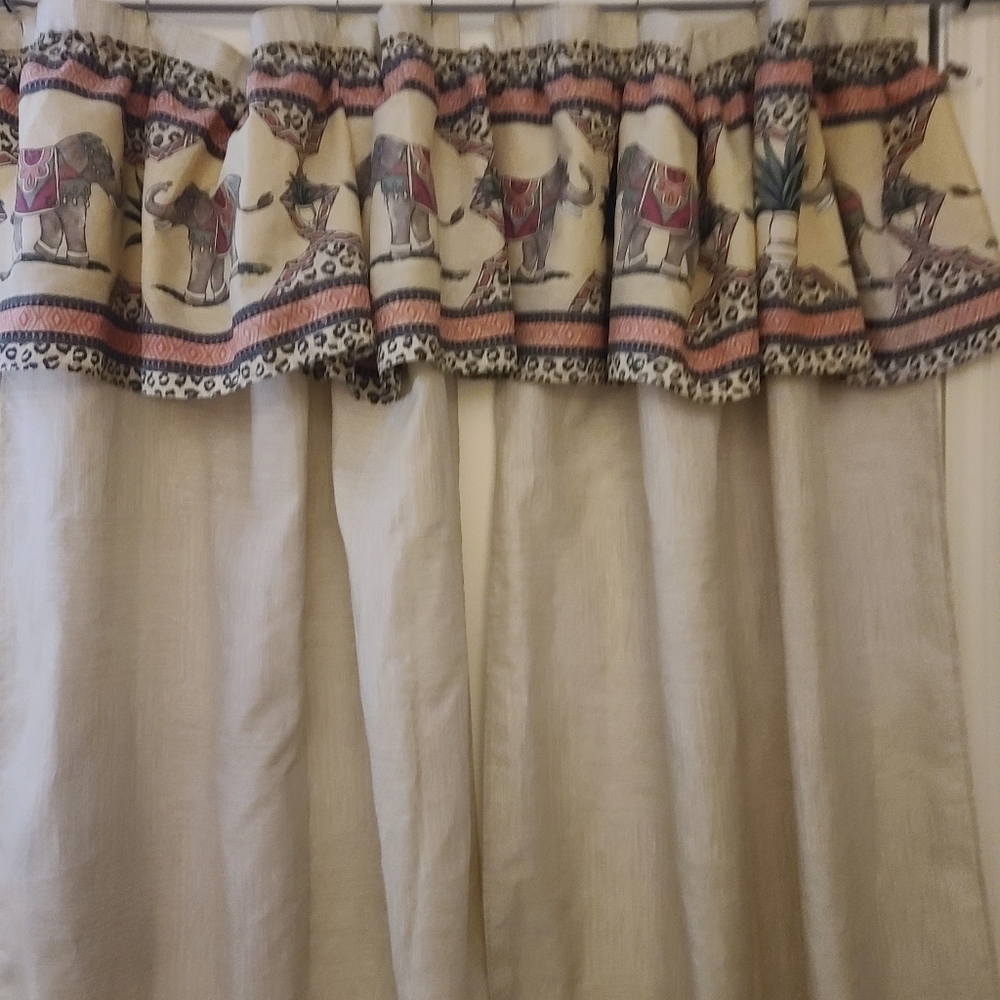 Vintage Boho Elephant Shower Curtain 69" X 71" - Picture 6 of 11